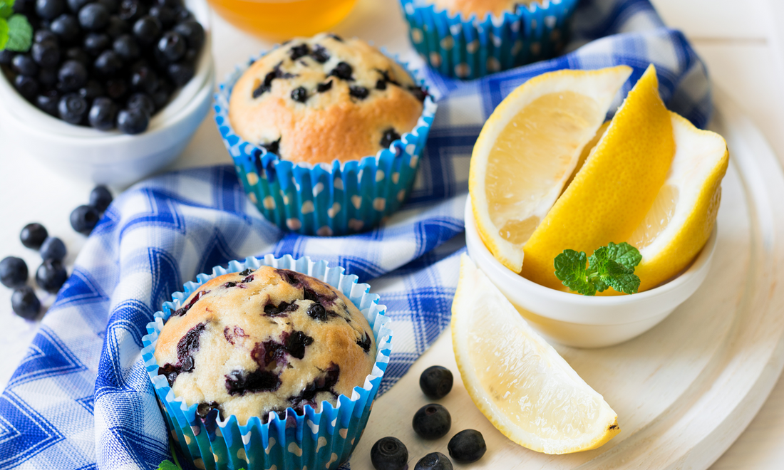 Lemon Blueberry Greek Yogurt Muffins Recipe (Healthy & Gluten-Free!)